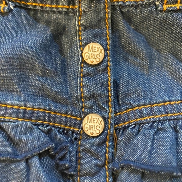 Mexx 6-9 Months Baby Girl cowgirl dress with tiered ruffles - Picture 4 of 8